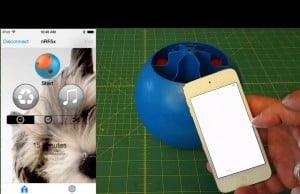 This Combination Dog Toy and Food Dispenser Works with a Smartphone App