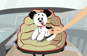 The PupSaver Wraps Around Your Dog Like a Catchers Mitt During a Car Accident