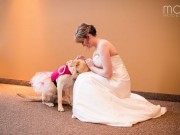 Bride’s Wedding Photos Go Viral Thanks to Her Service Dog Bride's Wedding Photos Go Viral Thanks to Her Service Dog