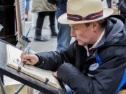 A Service Dog Gets His Caricature Drawn At Disneyland And Melts Hearts Around the World A Service Dog Gets His Caricature Drawn At Disneyland And Melts Hearts Around the World
