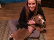 Check Out This Dog Who Can’t Stop Snuggling Her Rescuer Check Out This Dog Who Can’t Stop Snuggling Her Rescuer