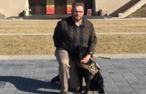 Decorated Marine Retired Accompanied by Canine Companion Decorated Marine Retired Accompanied by Canine Companion