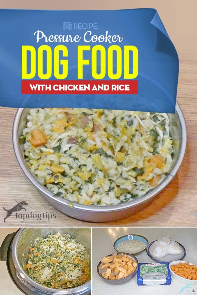 Pressure Cooker Dog Food with Chicken and Rice Recipe