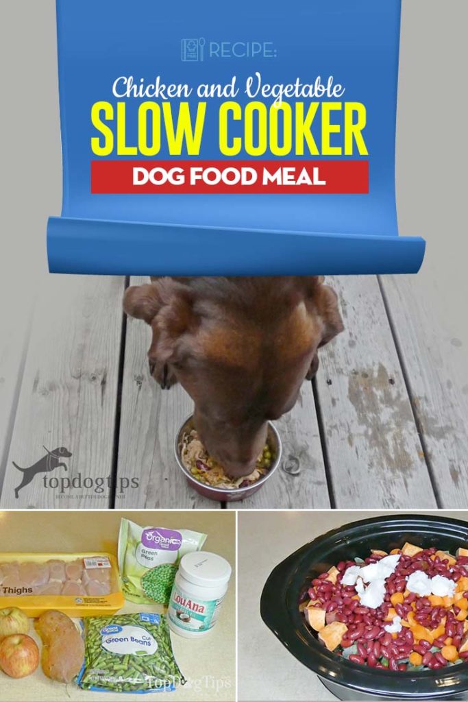 Healthy Chicken and Vegetable Slow Cooker Dog Food Recipe
