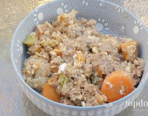 Recipe: Balanced Homemade Dog Food with Ground Beef balanced homemade dog food