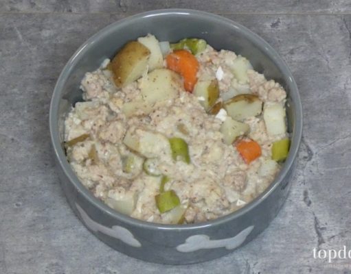 Recipe: Skillet Turkey Dog Food with Veggies skillet turkey dog food