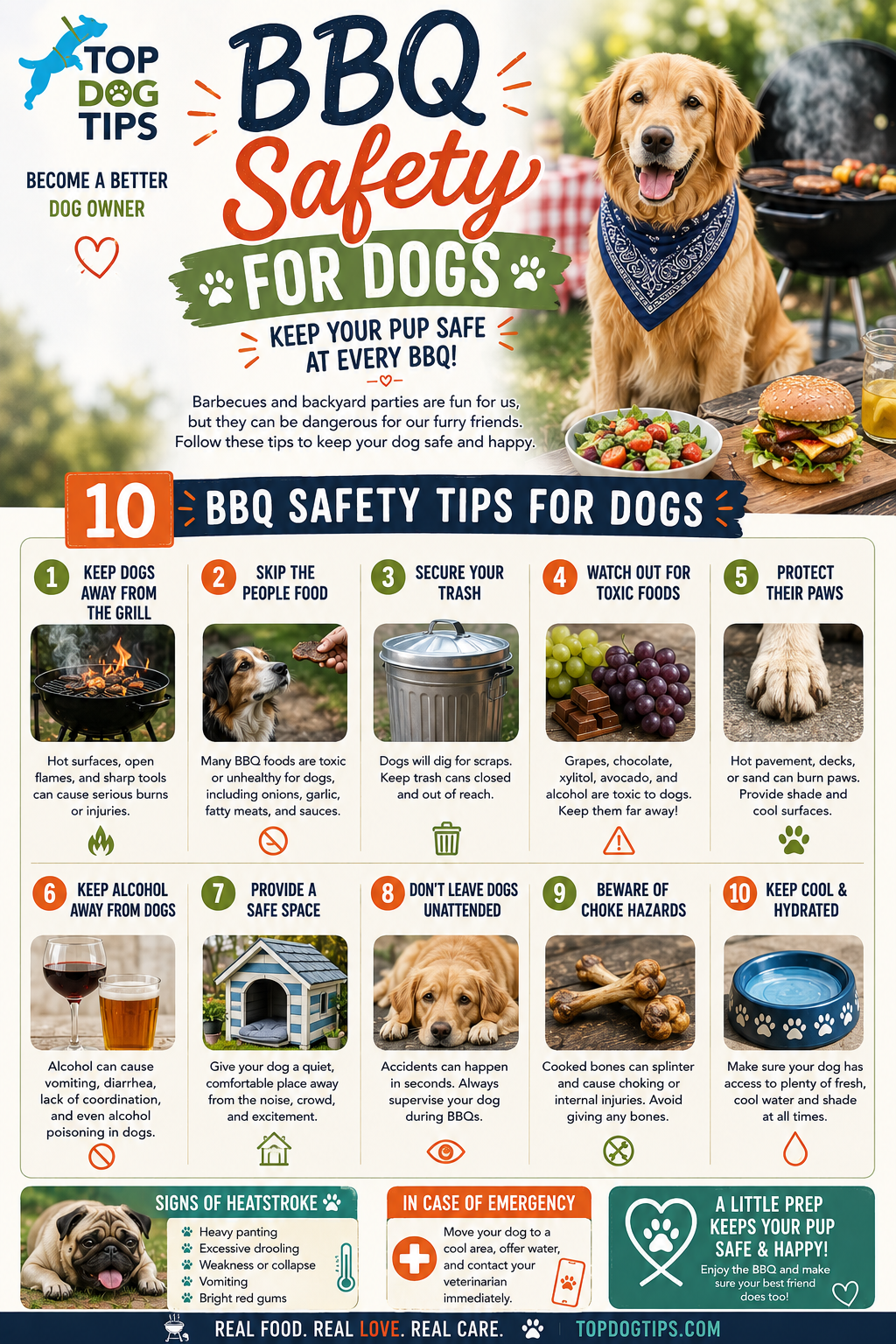 BBQ Safety Tips for Dogs Infographic
