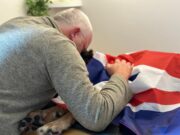 Beloved Hero Police Dog in Hertfordshire, UK, Died at Age 14 PC Wardell hugging Finn for the last time